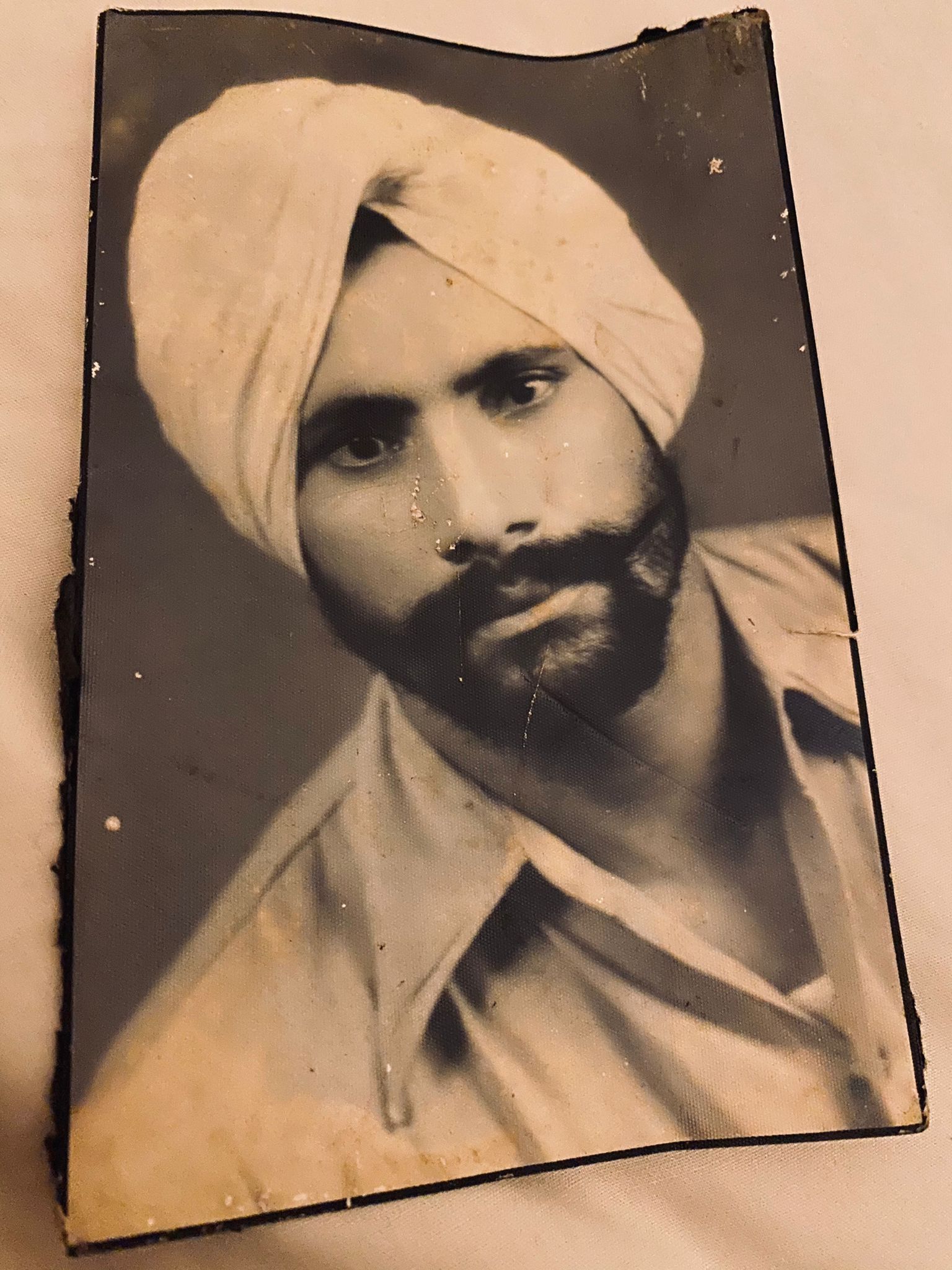 Portrait of an unidentified young Sikh man